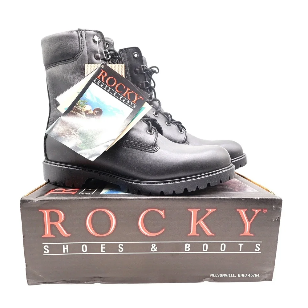 Rocky 1950 Boots Mens 10 EW Black Leather Thinsulate Insulated New In Box